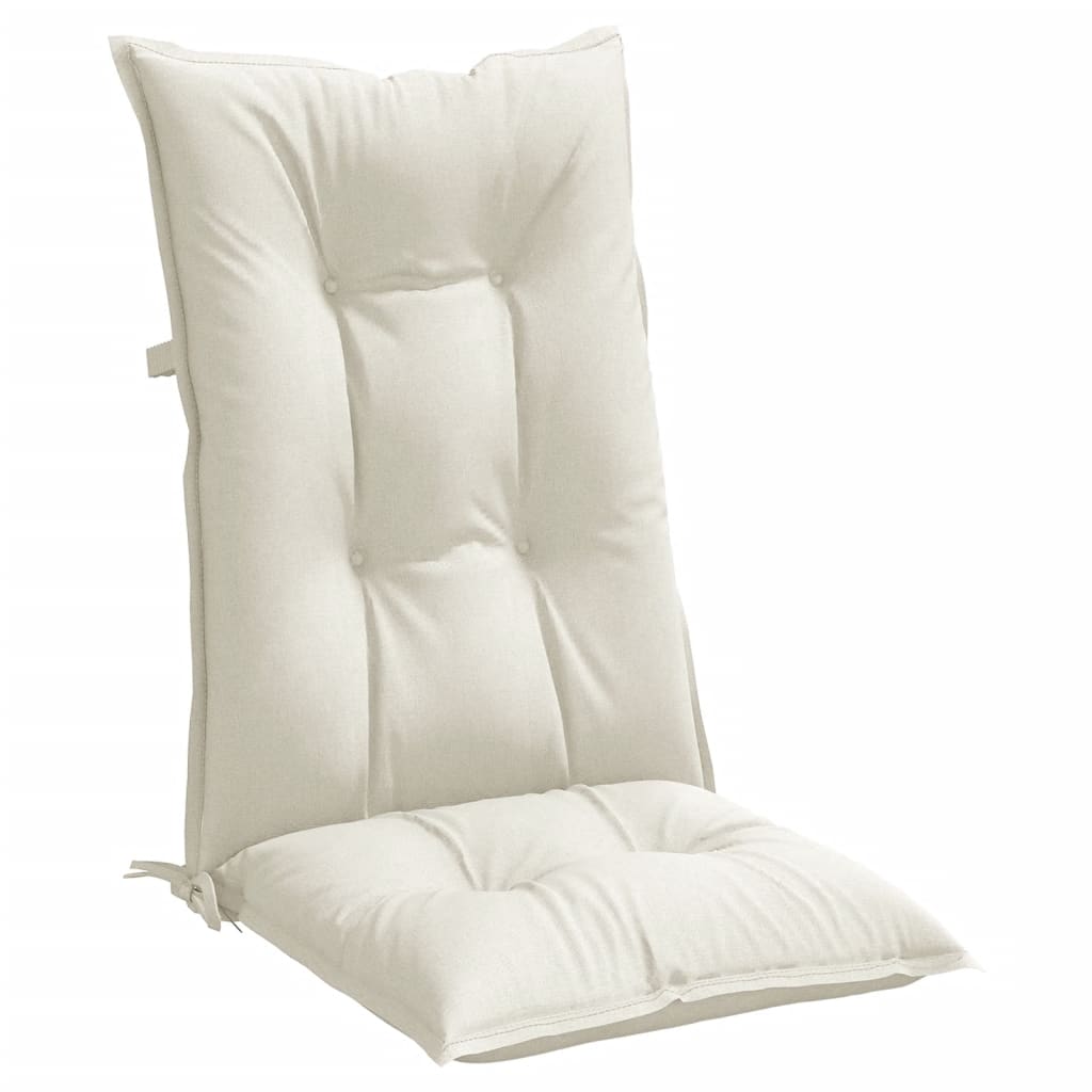 Hochlehner-Auflagen 2 Stk. Melange Anthrazit 120x50x7cm Stoff