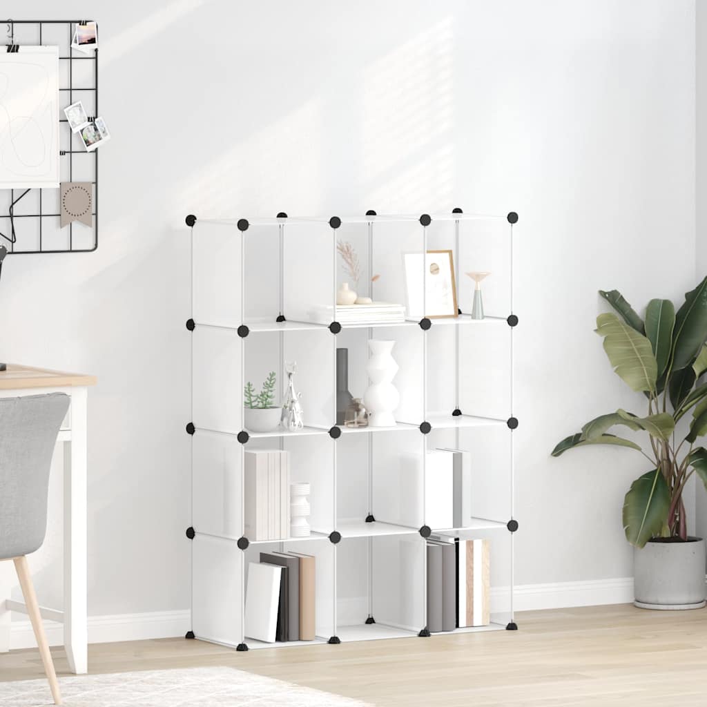 Regalsystem mit 12 Würfeln Schwarz PP