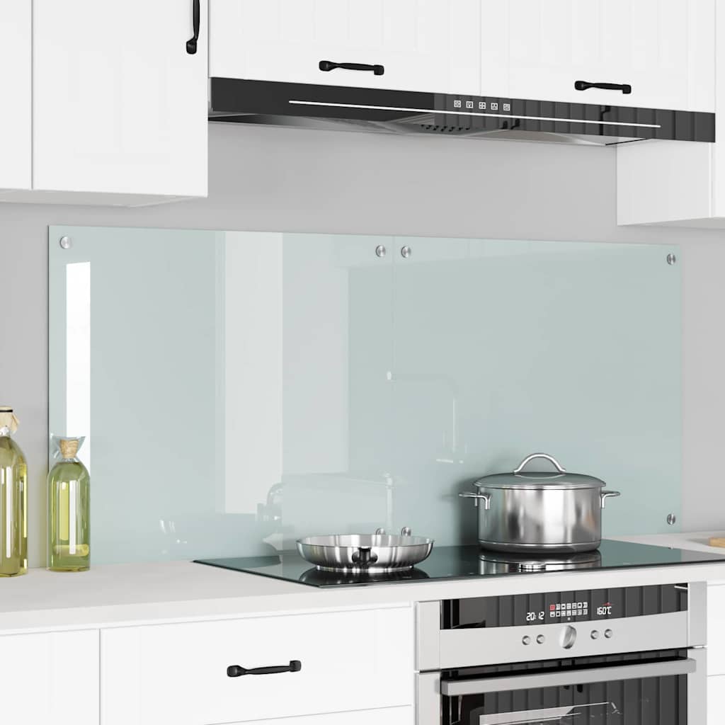 Küchenrückwand 2 pcs Weiß 70 x 40 cm Gehärtetes Glas