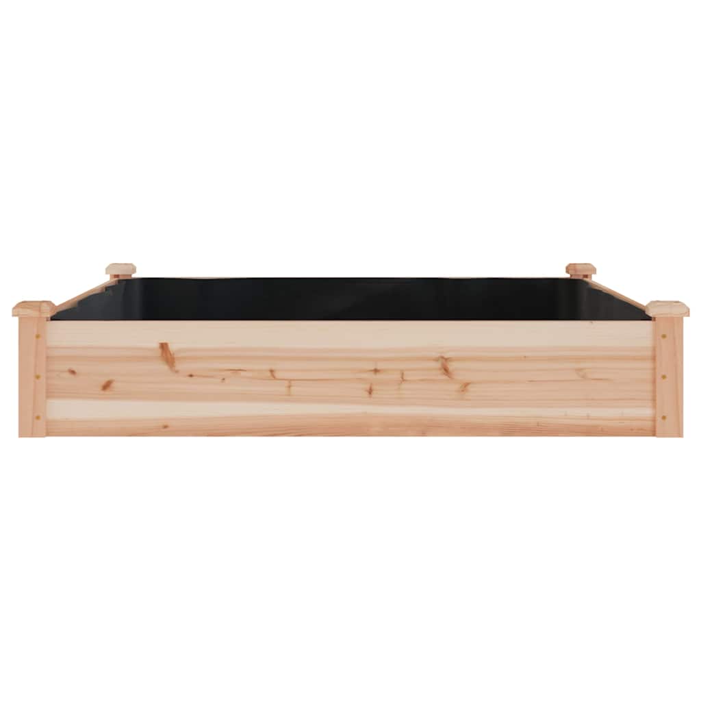 Hochbeet mit Einsatz Grau 120x45x25 cm Massivholz Tanne
