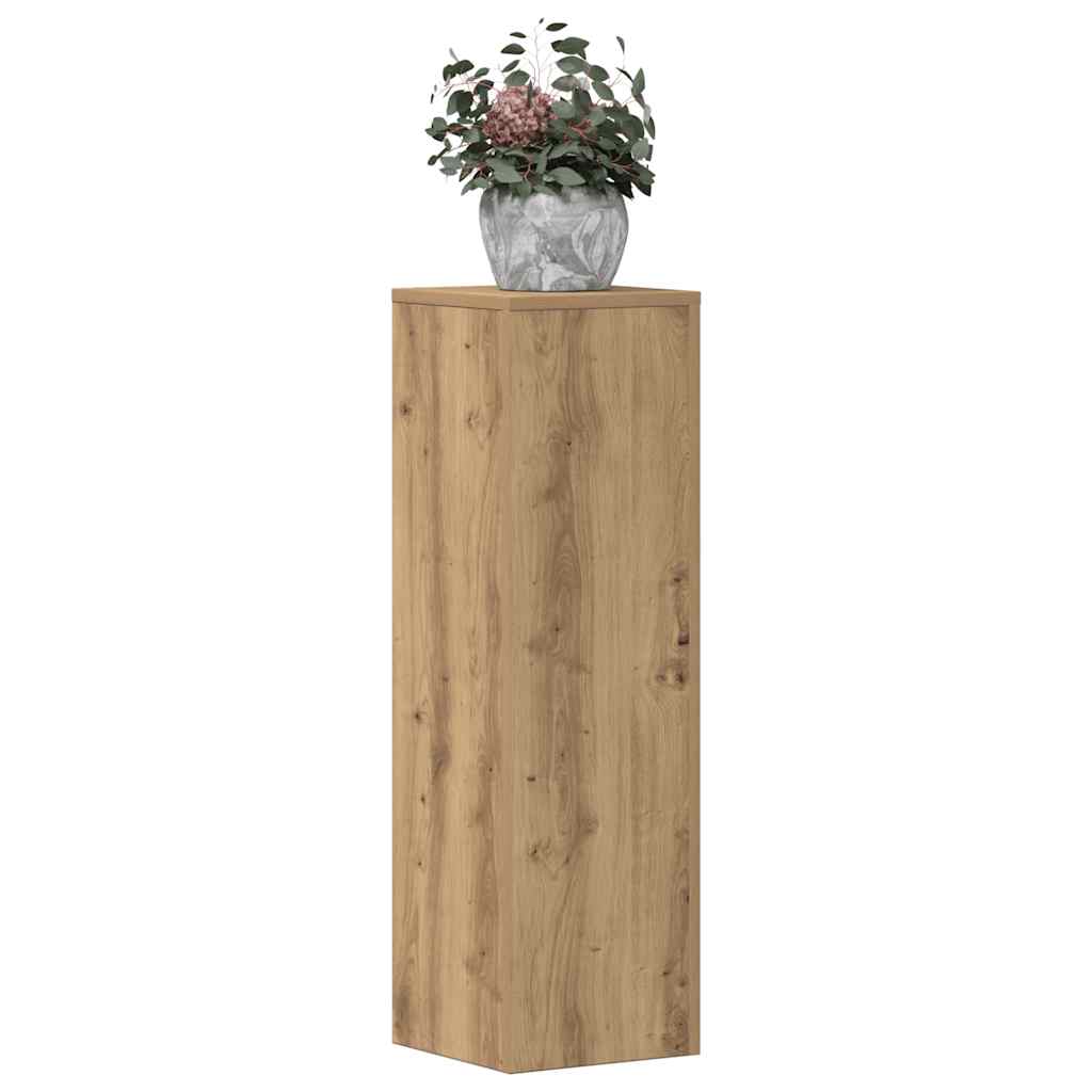 Pflanzenständer 2 Stk. Weiß 33x33x100 cm Holzwerkstoff