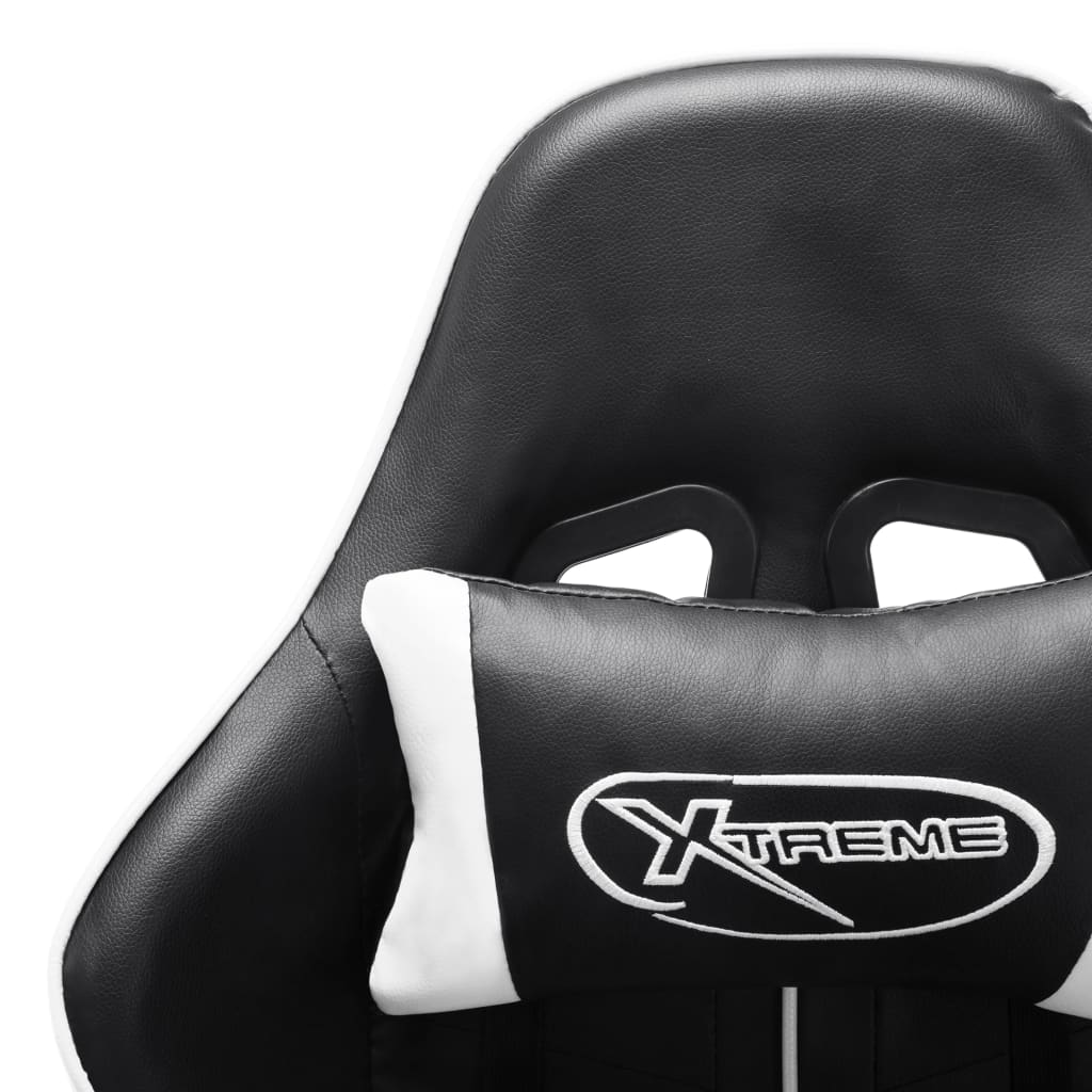Gaming-Stuhl Schwarz und Blau Kunstleder