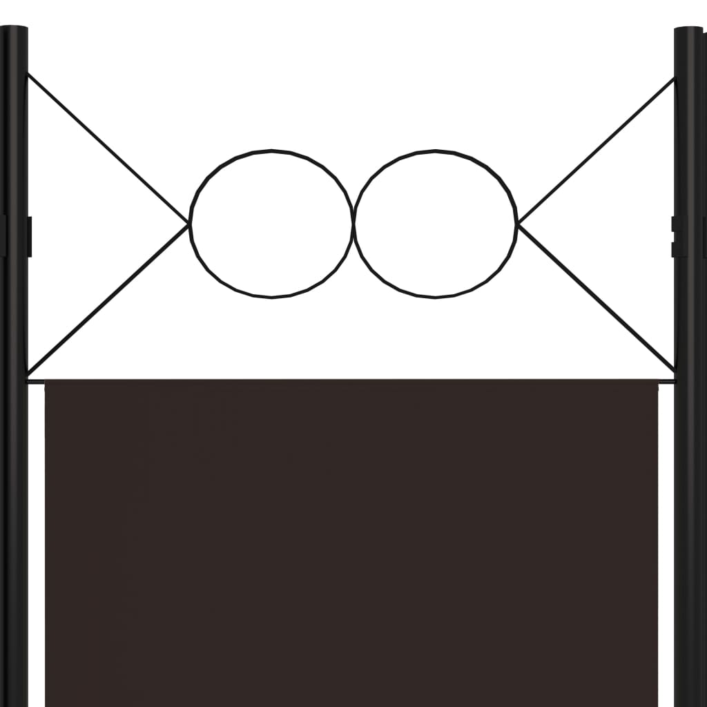 5-tlg. Raumteiler Anthrazit 200 x 180 cm