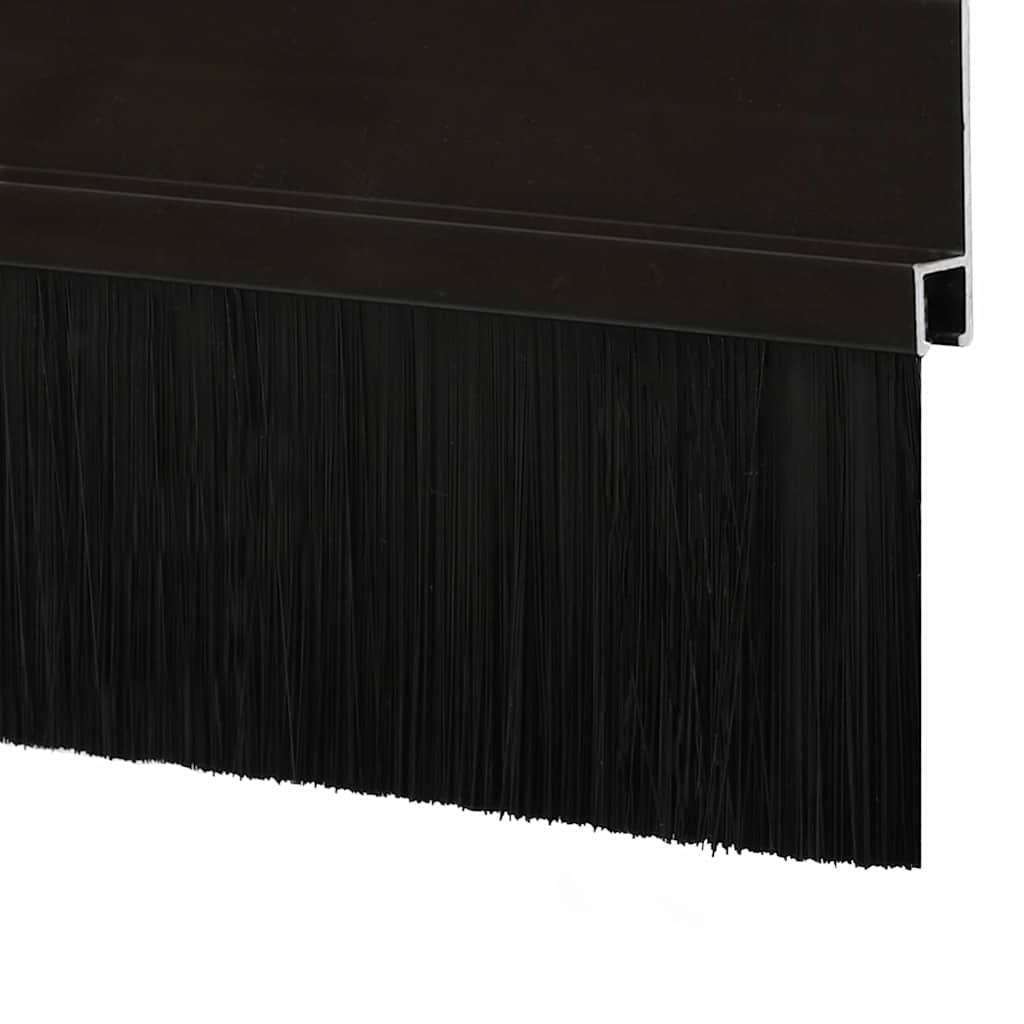 Selbstklebende Türbürstendichtungen 2 pcs Braun 100 cm