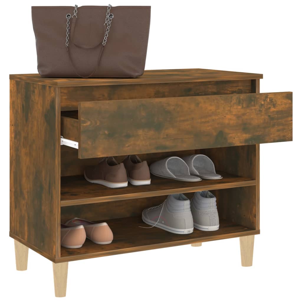 Schuhregal Weiß 70x36x60 cm Holzwerkstoff