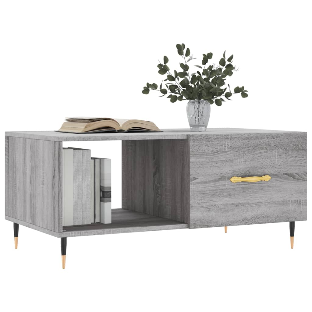 Couchtisch Betongrau 90x50x40 cm Holzwerkstoff