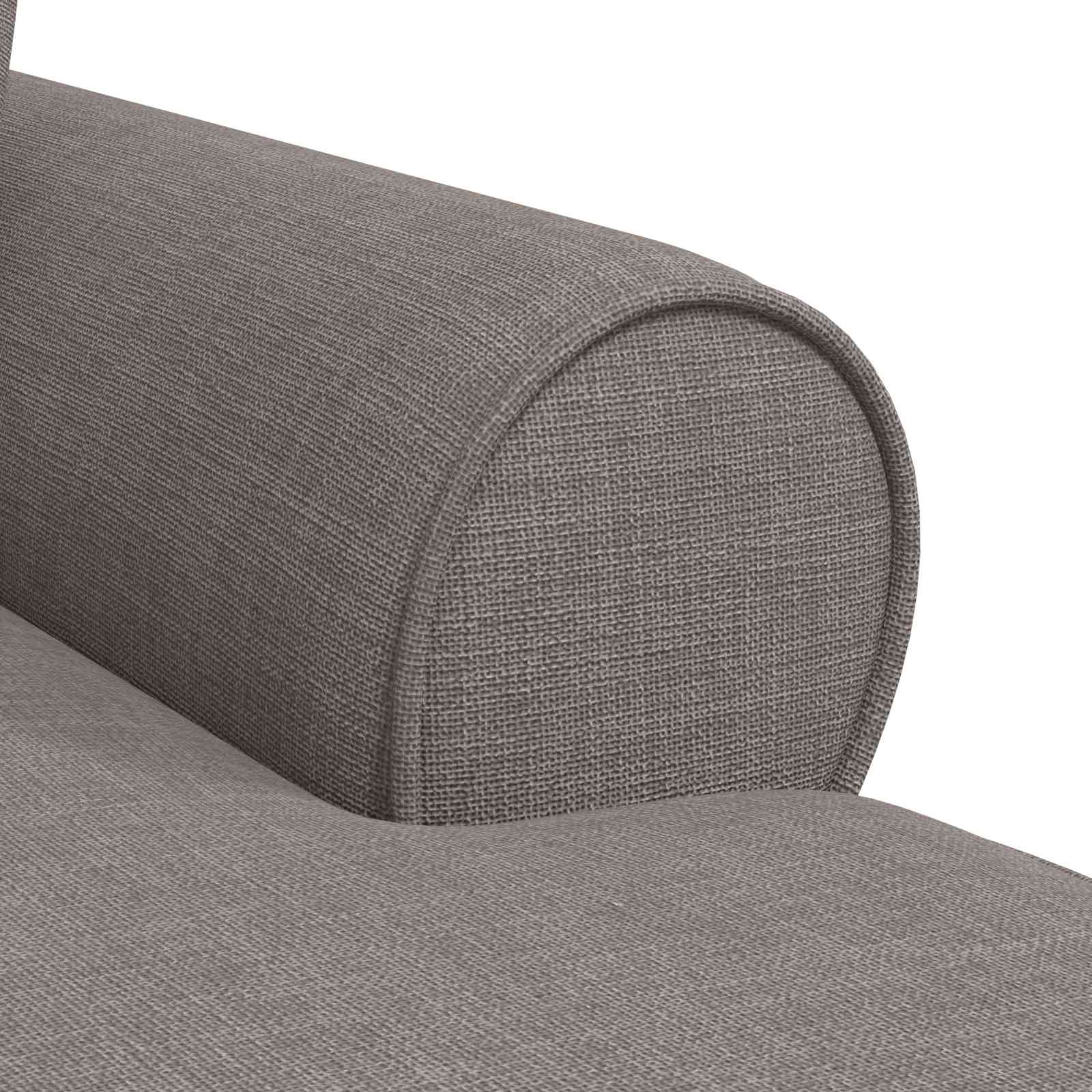 Chaise Lounge mit Rock mit Kissen 3 pcs Hellgrau Stoff