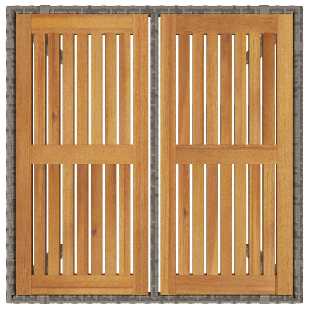 Garten Essgruppe 3 pcs Schwarz Poly-Rattan