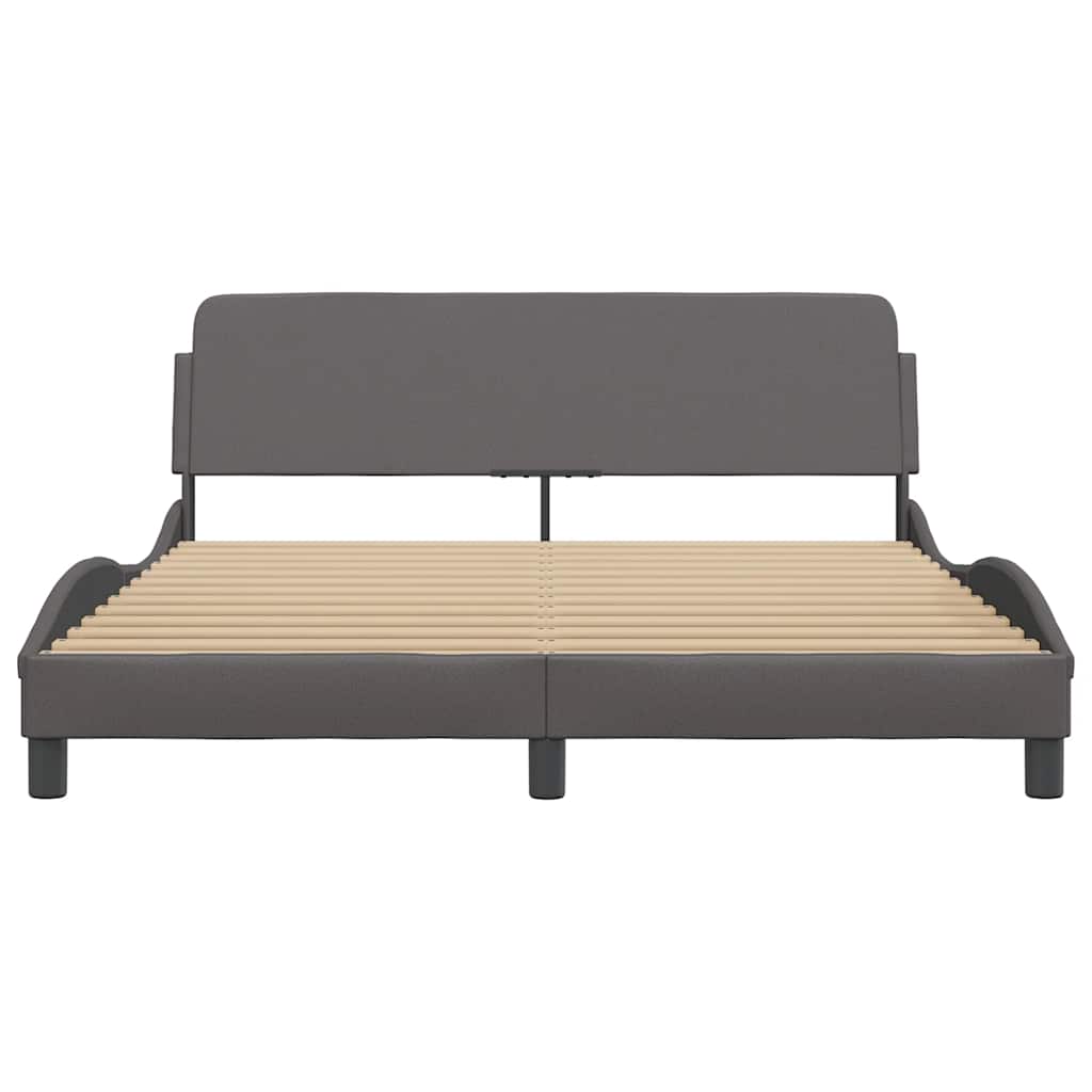 Bettgestell "Dover" Schwarz 80x200 cm Kunstleder