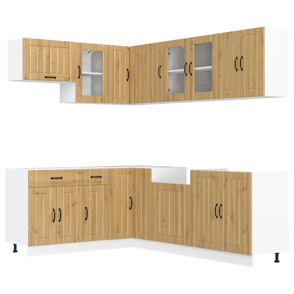 11-tlg. Küchenschrank-Set Lucca Weiß Holzwerkstoff