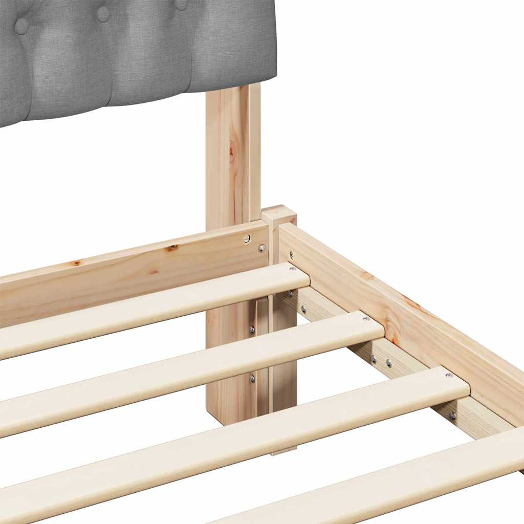 Bettgestell mit gepolstertem Kopfteil Braun 200 x 200 cm