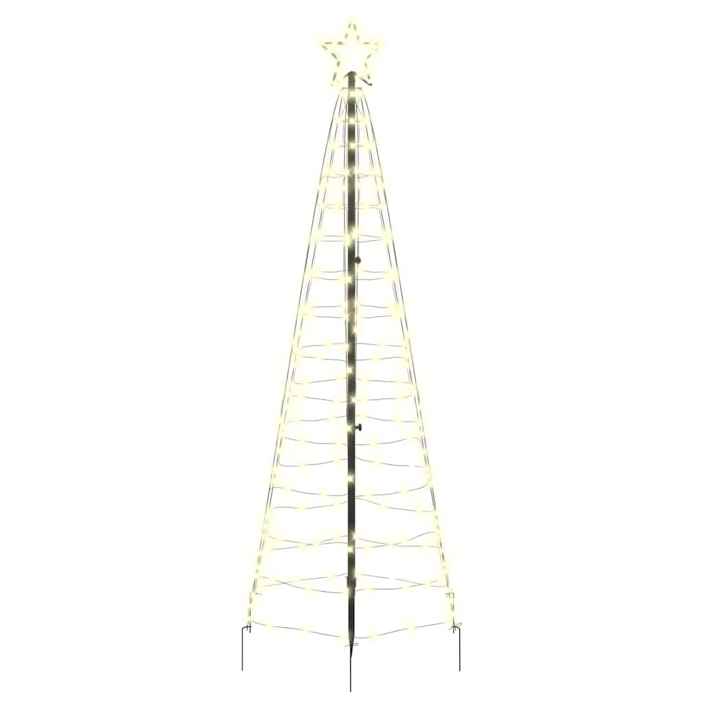 LED-Weihnachtsbaum mit Erdspießen 220 LEDs Warmweiß 180 cm