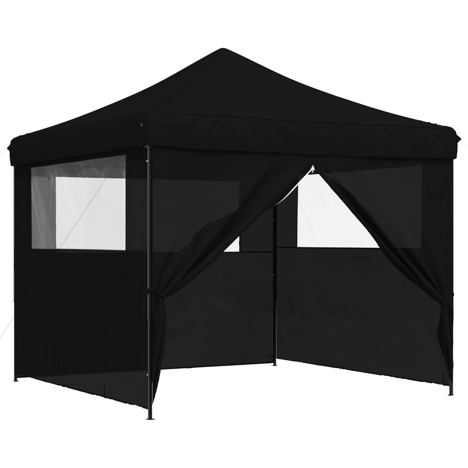 Partyzelt Faltbar Pop-Up Schwarz 292x292x315 cm
