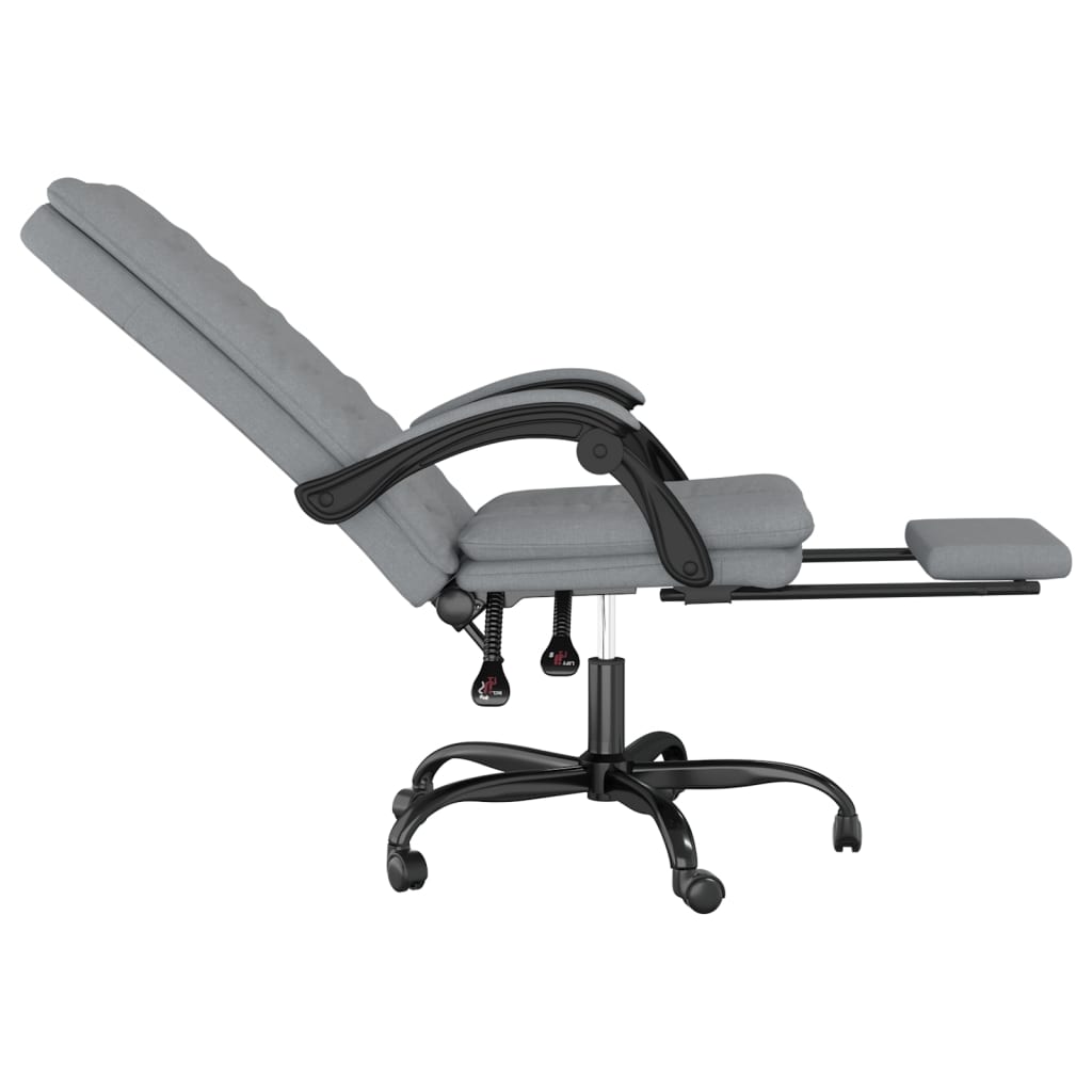 Bürostuhl mit Liegefunktion Taupe Stoff