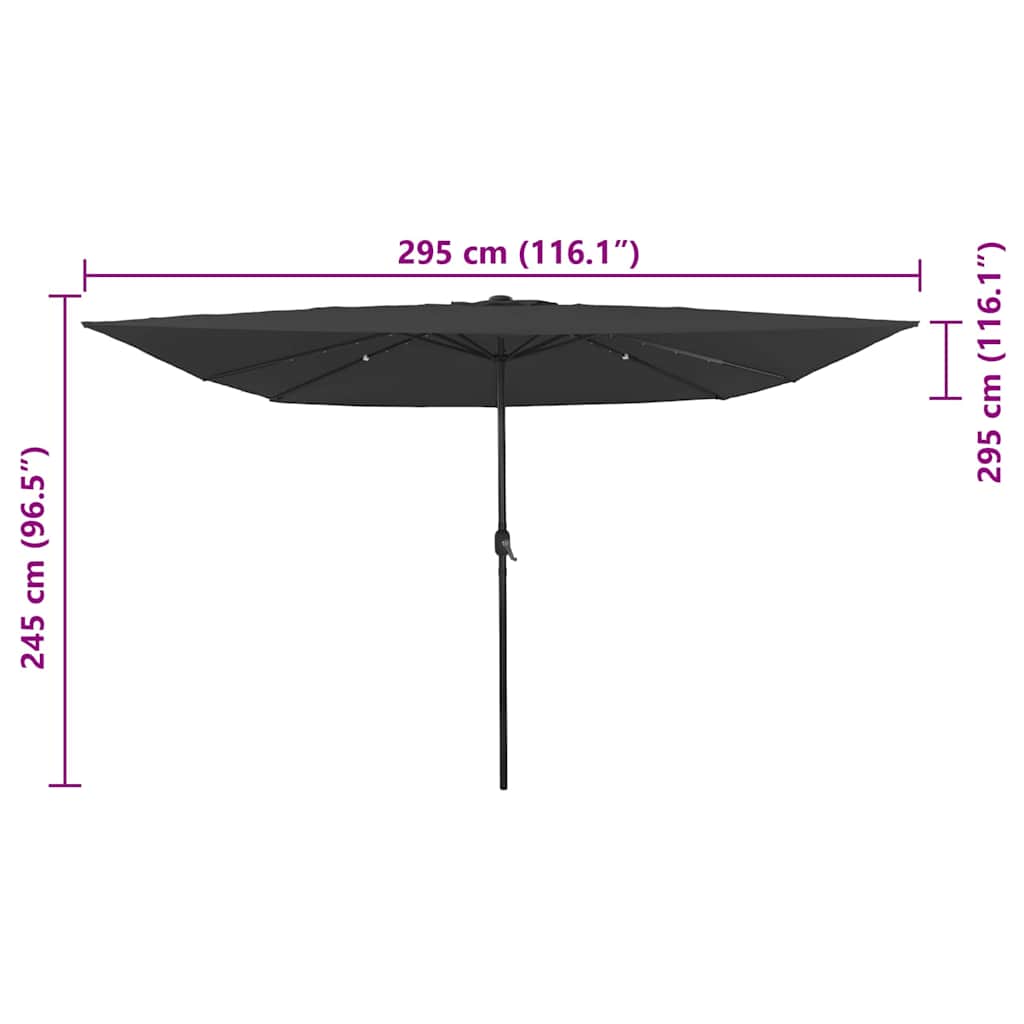 Garten-Sonnenschirm Sand 295 x 295 x 245 cm Polyester und Stahl