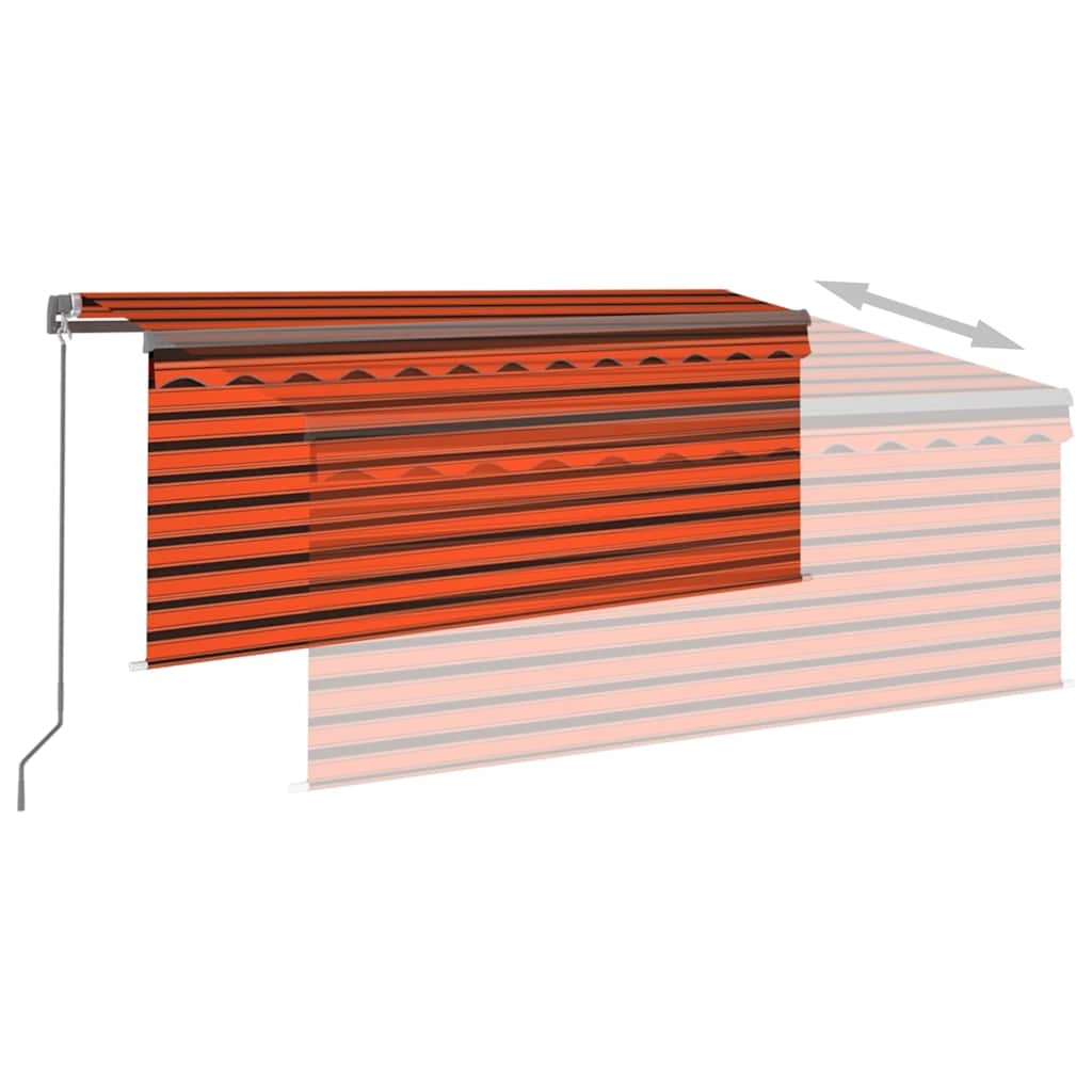 Markise Manuell Einziehbar mit Rollo 3x2,5 m Creme