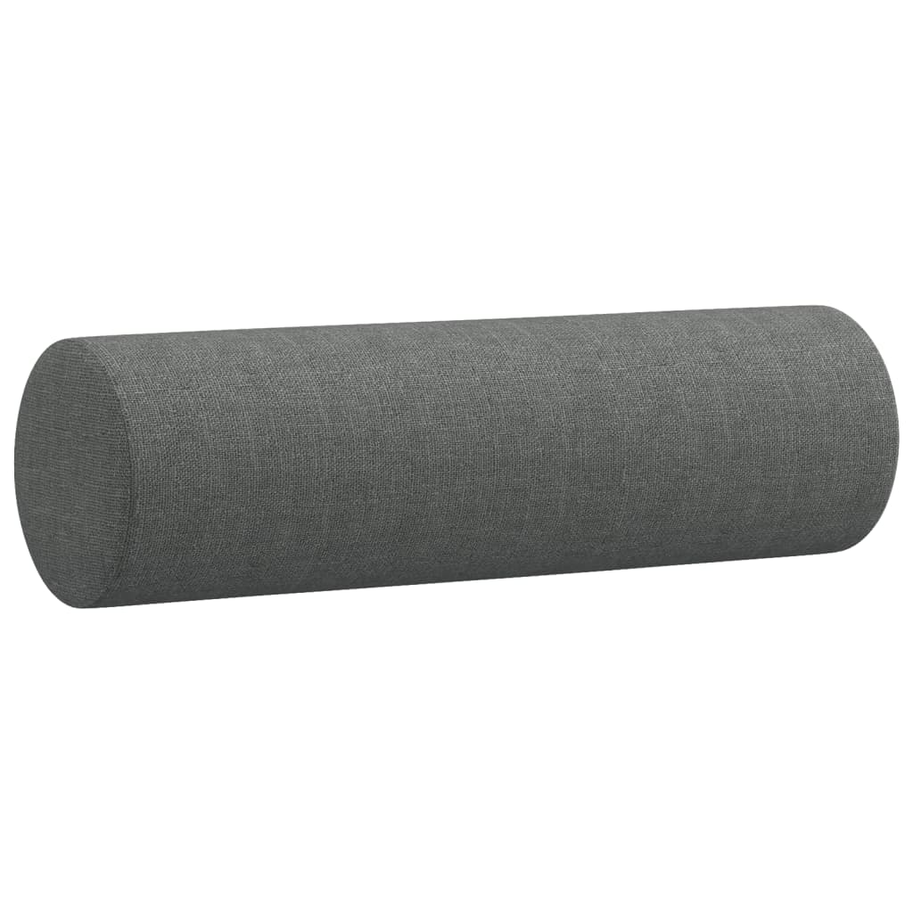 3-tlg. Sofagarnitur mit Kissen Taupe Stoff