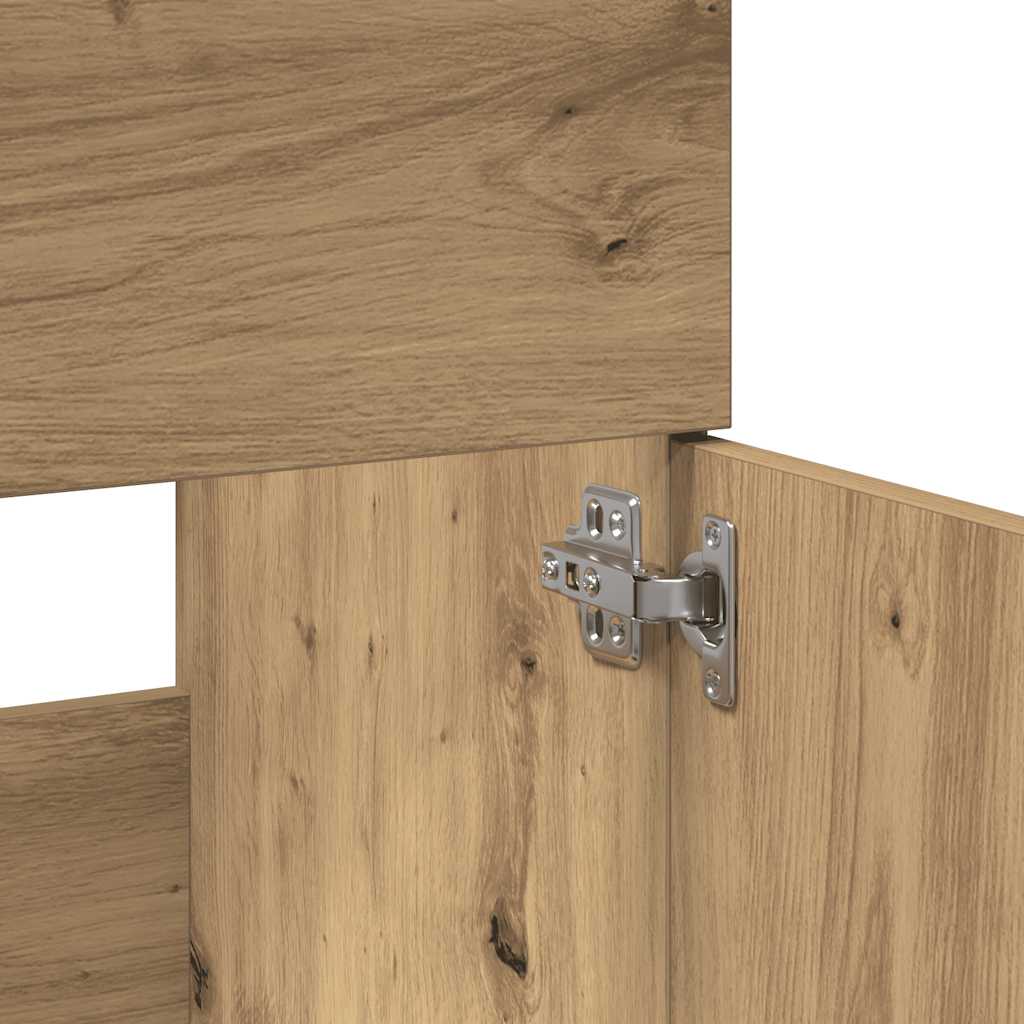 2-tlg. Badmöbel-Set Weiß Holzwerkstoff