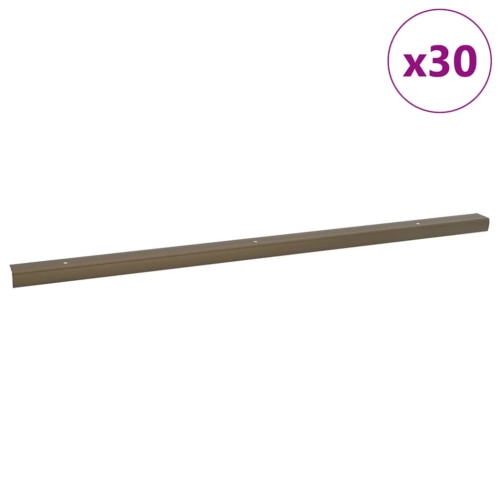 Treppenkantenprofile in L-Form 15 Stk. Aluminium 90 cm Silbern
