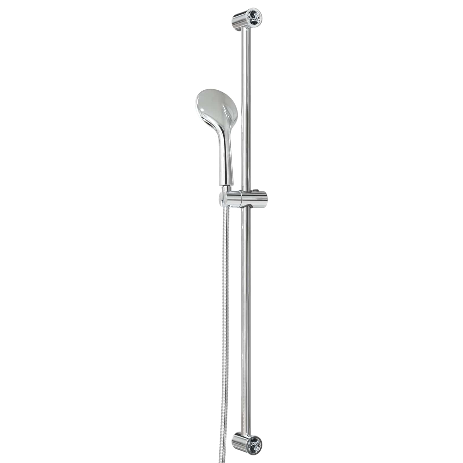 Duschsystem-Set Chrom 70 cm Edelstahl