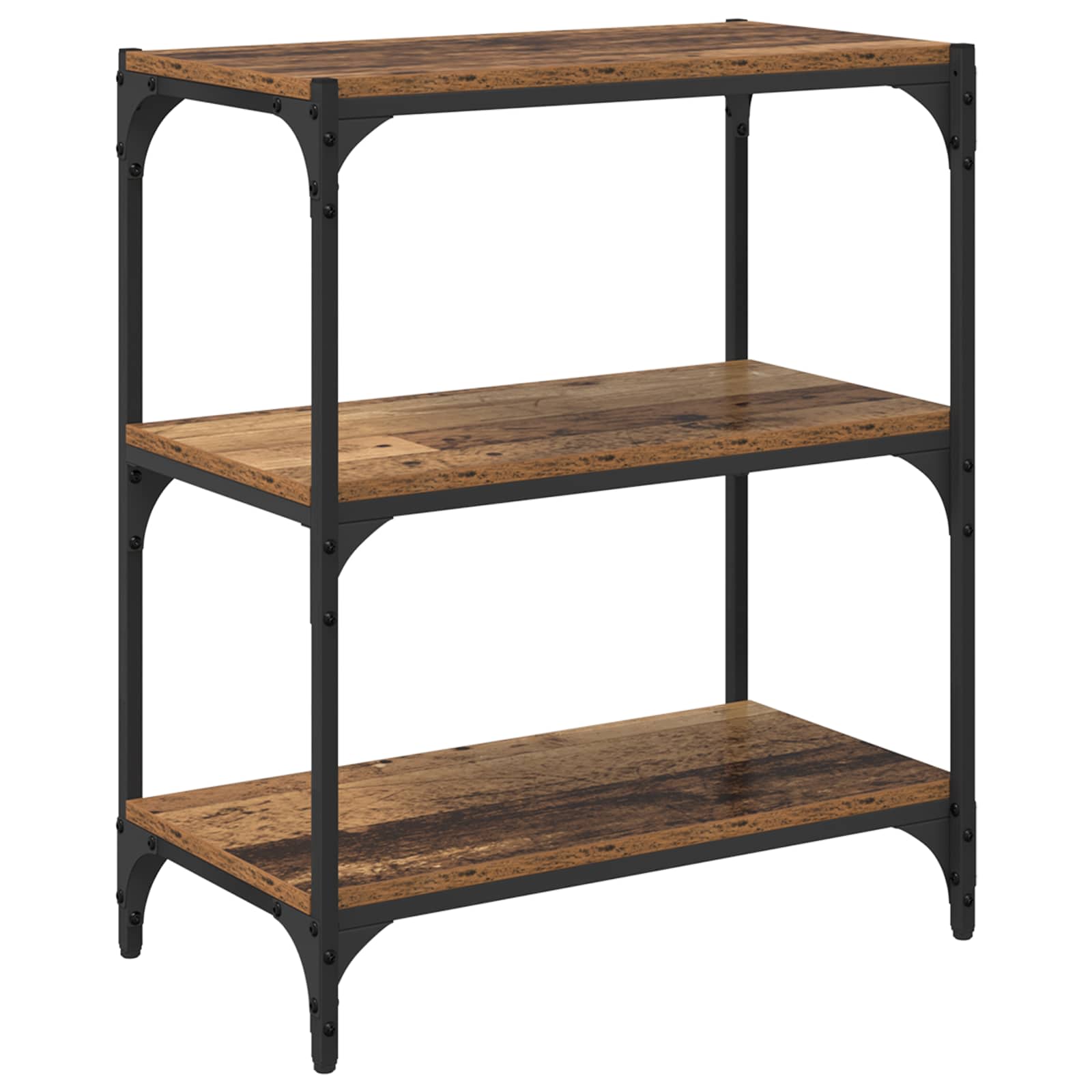 Bücherregal Schwarz 40x33x70,5 cm Holzwerkstoff und Stahl