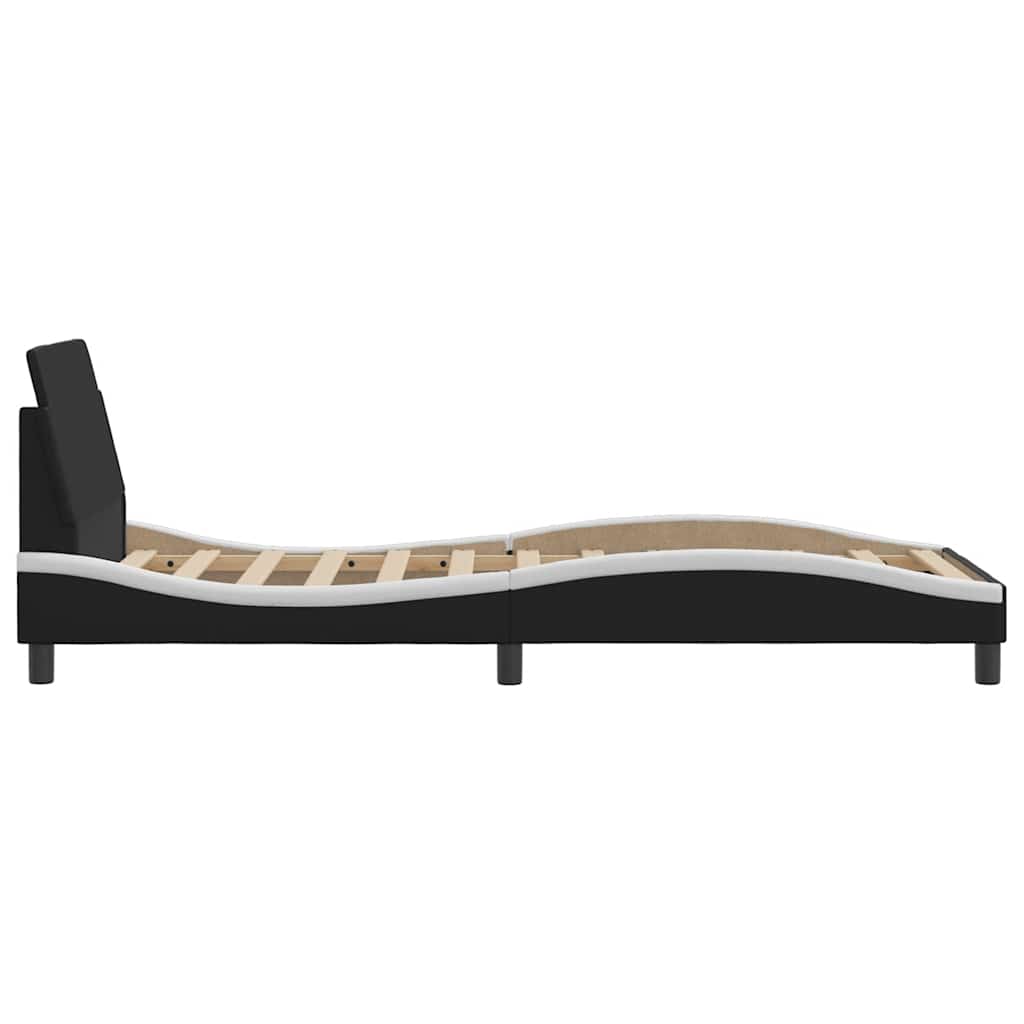 Bettgestell "Dover" Schwarz 80x200 cm Kunstleder