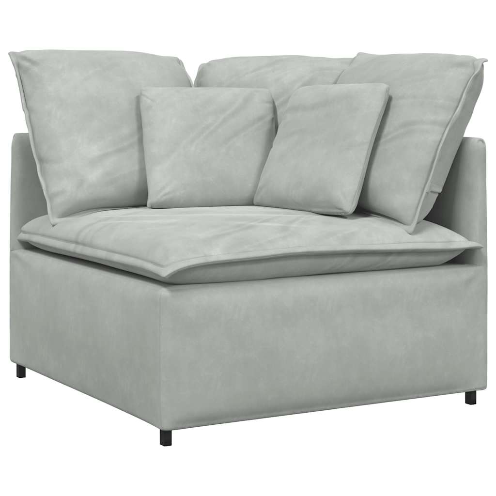 Modulares Sofa mit Kissen Samt Blau