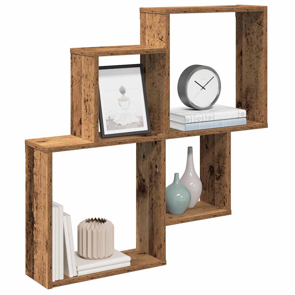 Würfelregal Weiß 80x15x78,5 cm Holzwerkstoff