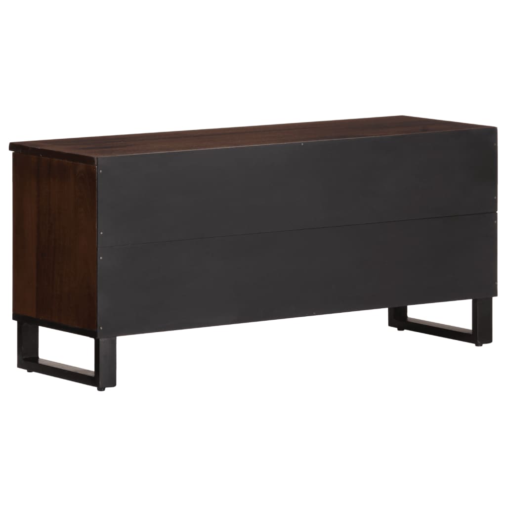 TV-Schrank 100x34x46 cm Raues Massives Mangoholz