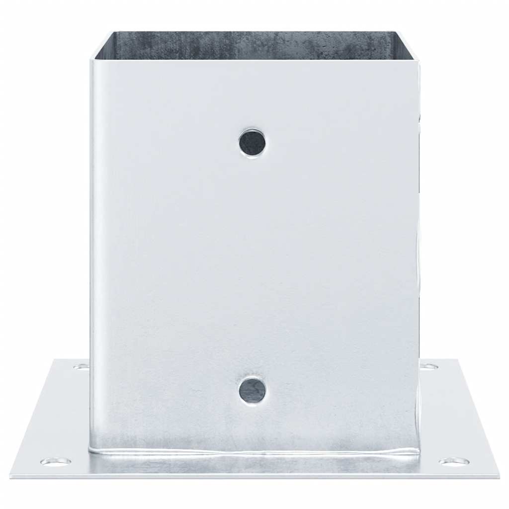 Pfostenträger Quadratisch 4Stk. Silber 46x46mm Verzinkter Stahl