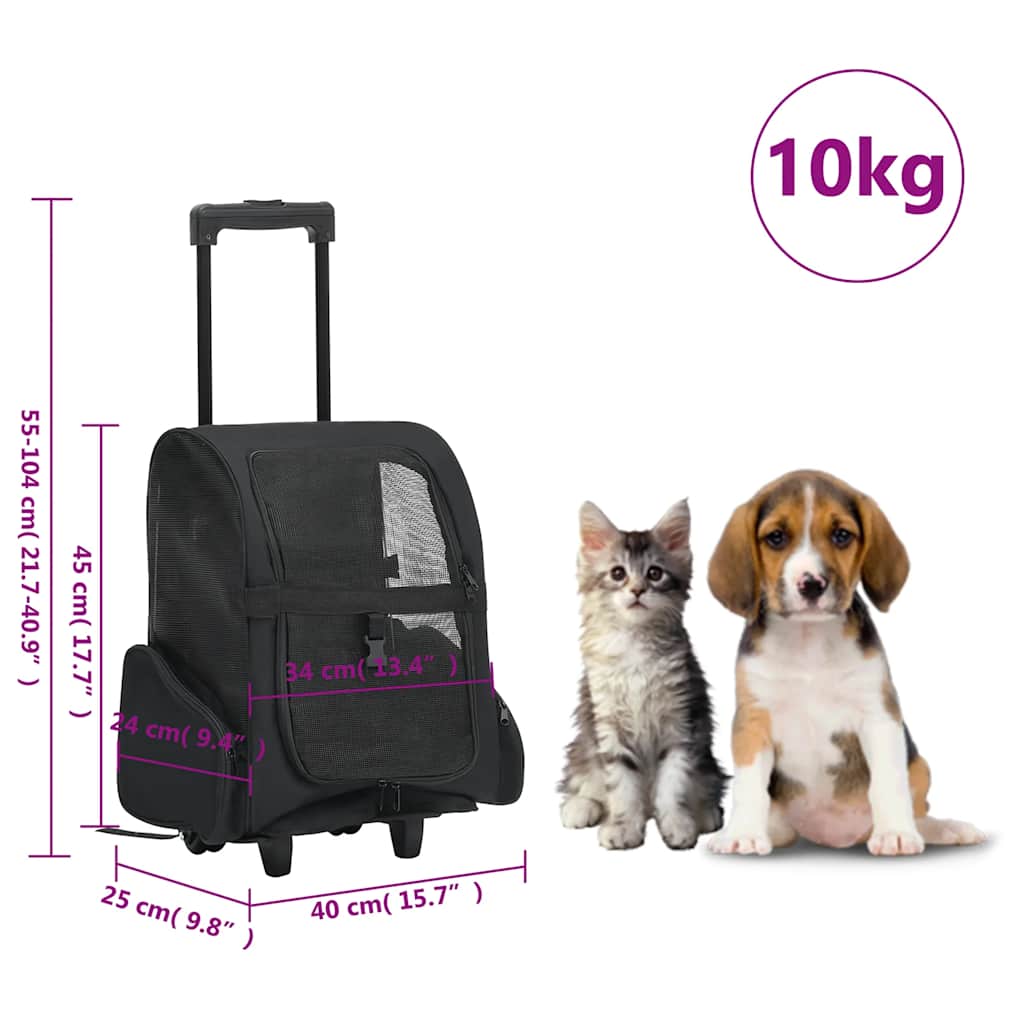 Trolley für Haustiere 3-in-1 Faltbar Beige