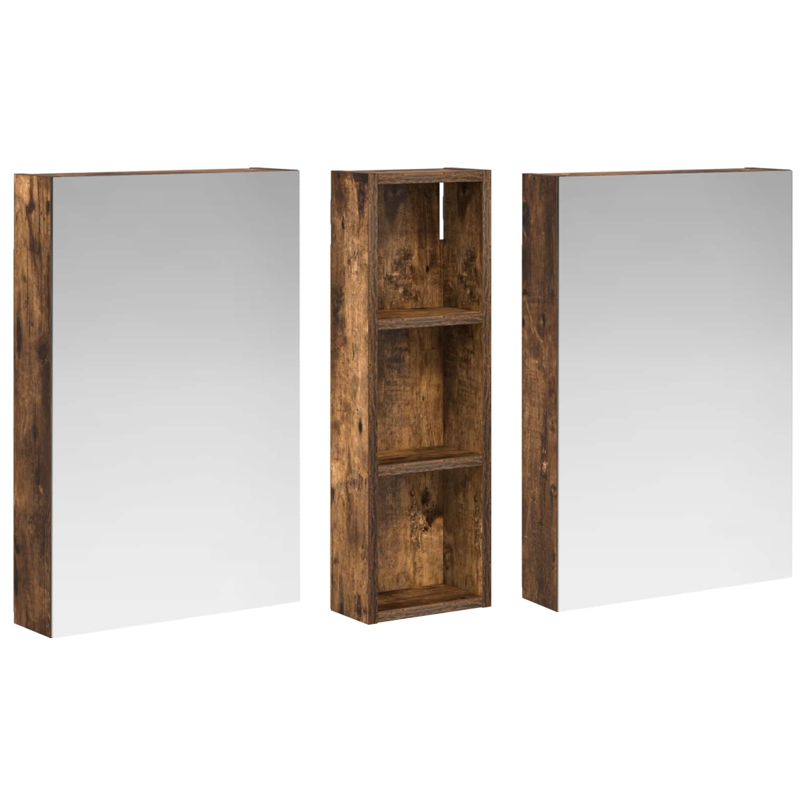 Badezimmerschrank-Set 3 pcs 80 x 10,5 x 50 cm Holzwerkstoff