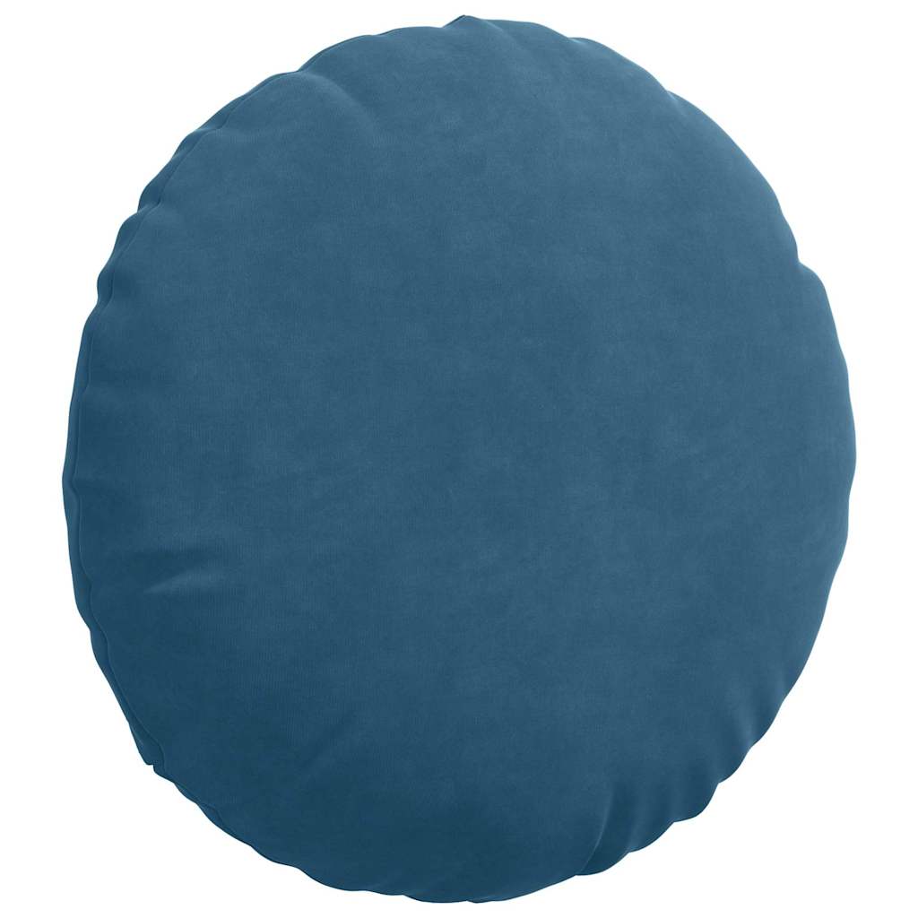Sitzkissen 2 pcs Blau Ø30 x 13 cm Samt