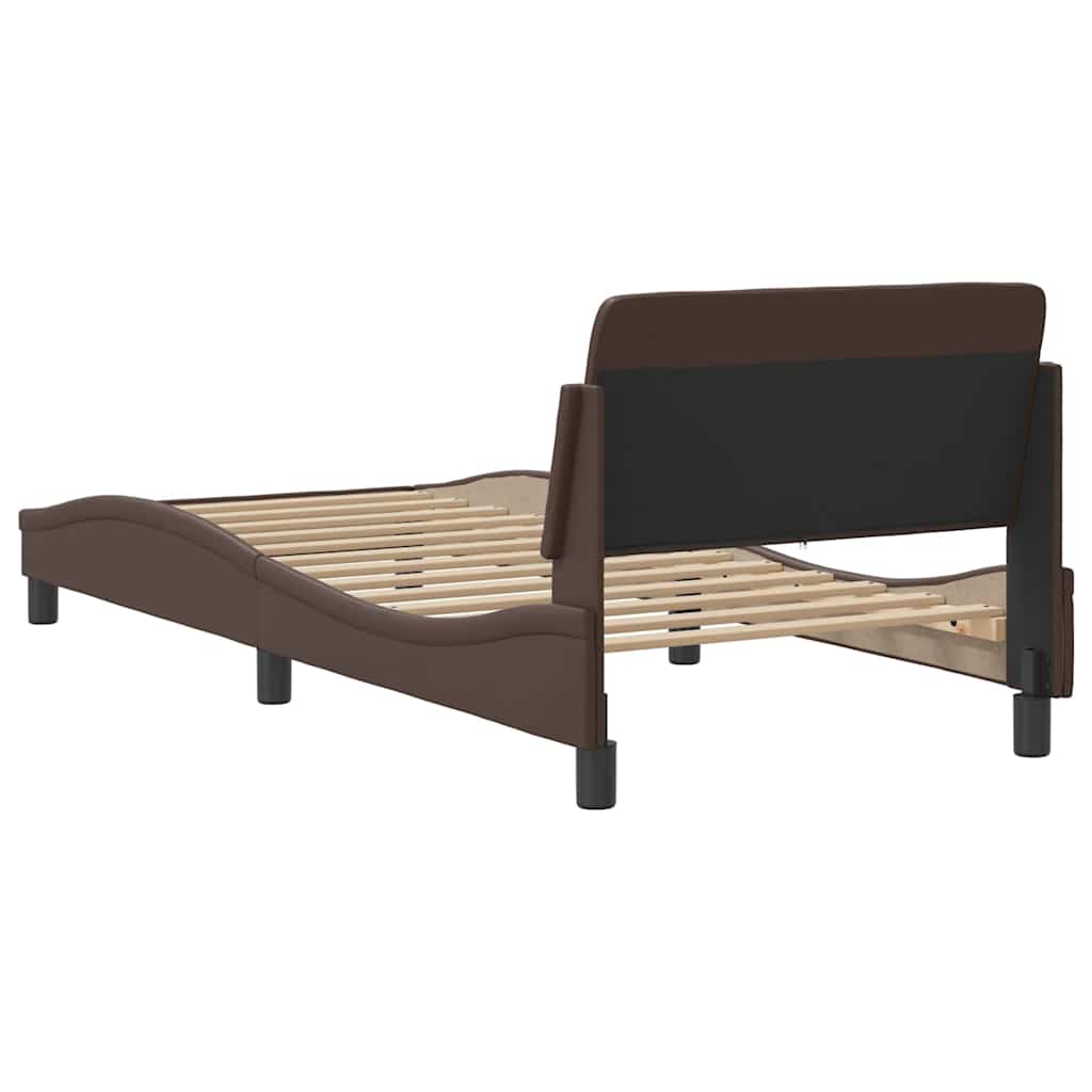 Bettgestell "Dover" Schwarz 80x200 cm Kunstleder