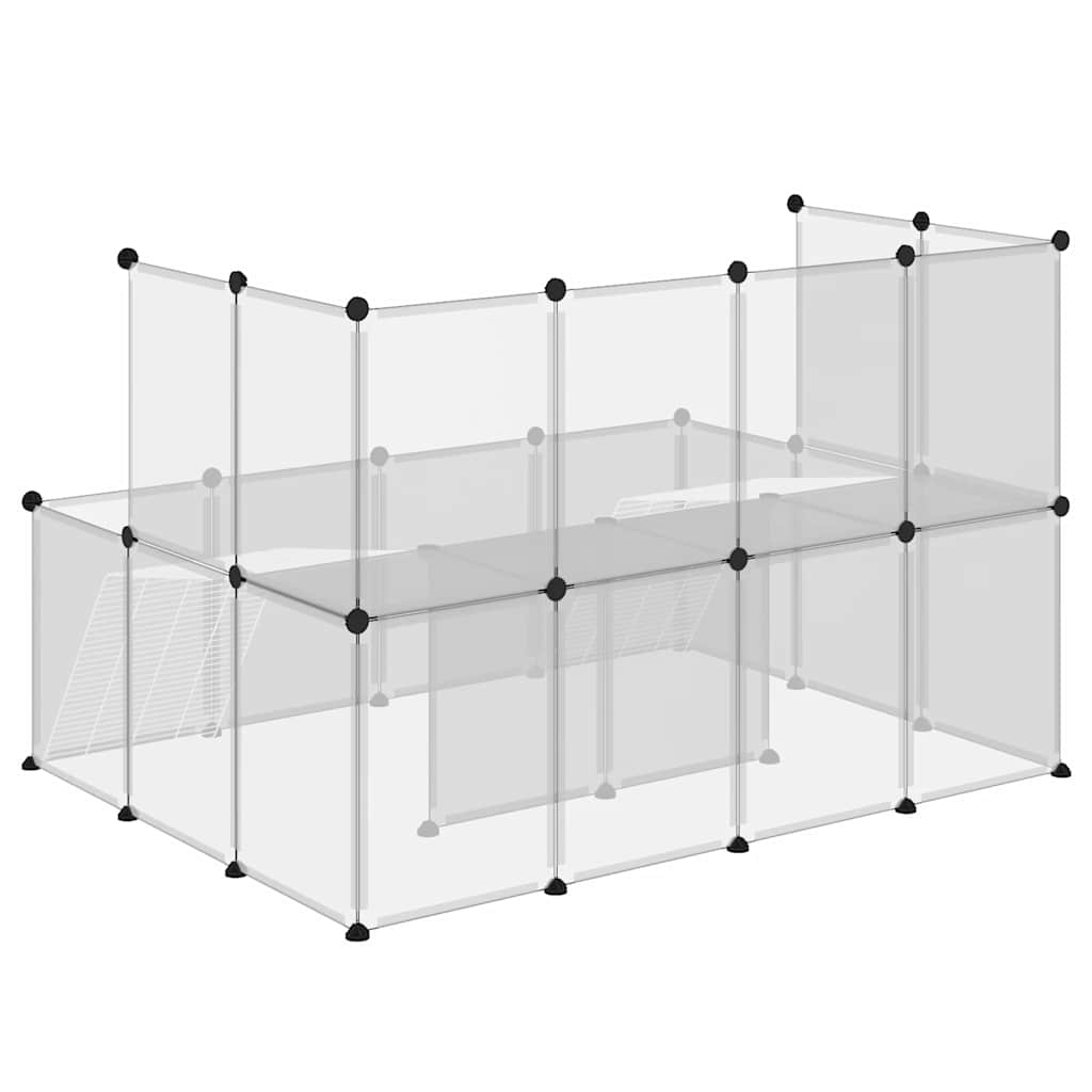 Kleintierkäfig Schwarz 143x107x93 cm PP und Stahl