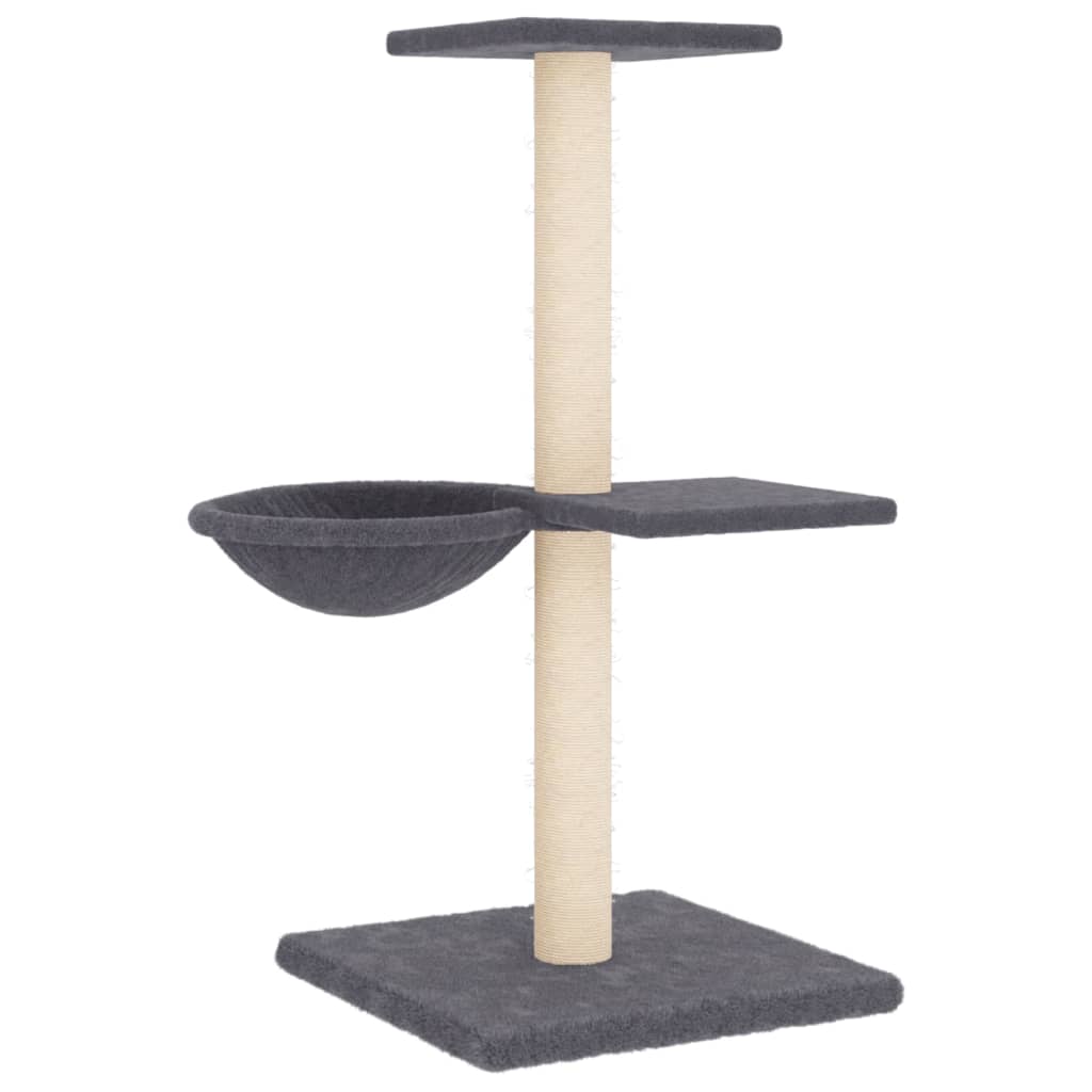 Kratzbaum mit Sisal-Kratzsäulen Creme 72 cm