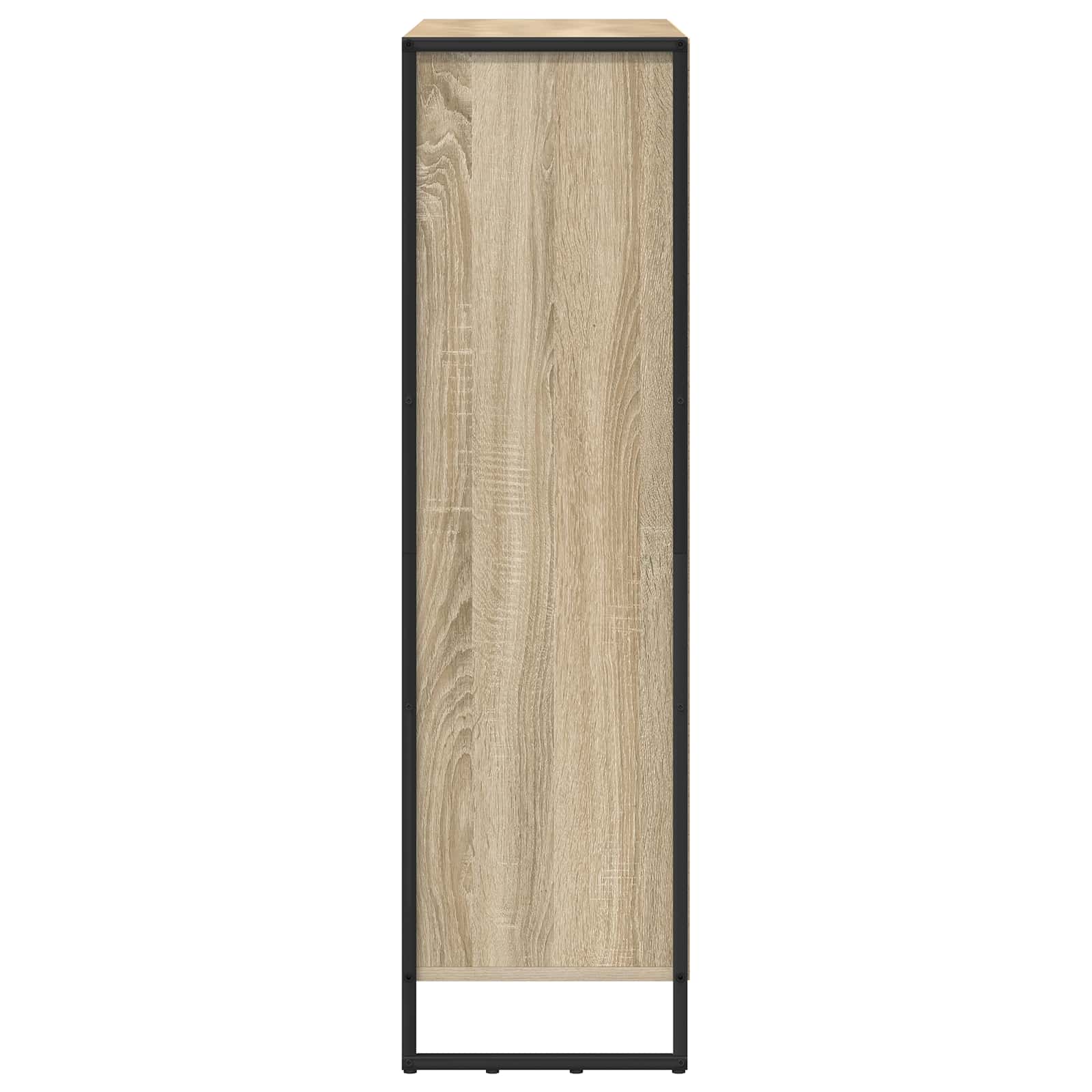 Bücherregal 2 pcs Schwarz Eichen-Optik 99,5 x 30 x 108 cm