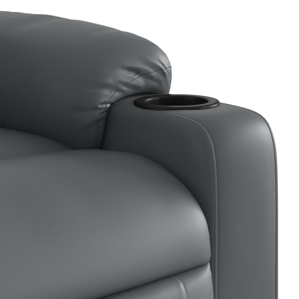 Massage-Relaxsessel, Kunstleder, Schwarz