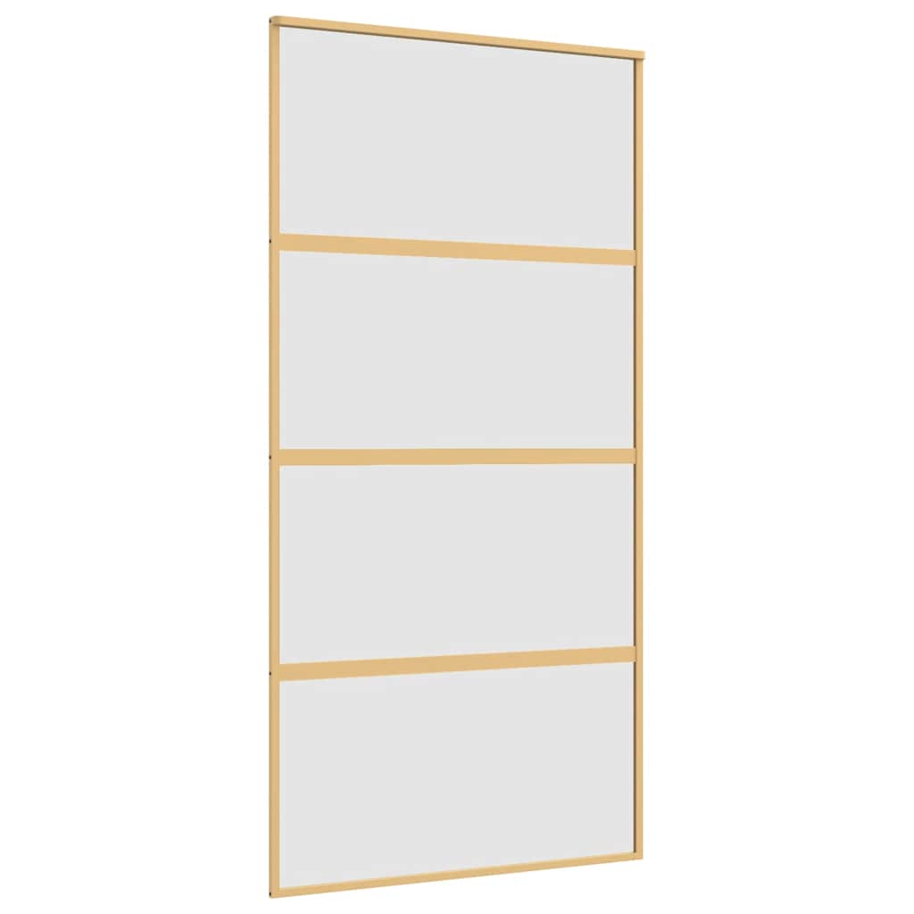 Schiebetür Aluminium und ESG Glas 90x205 cm Schwarz