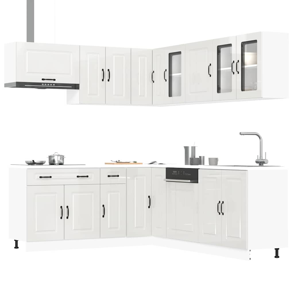 11-tlg. Küchenschrank-Set Kalmar Weiß Holzwerkstoff