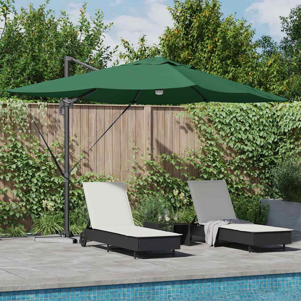 Sonnenschirm Sand 351 x 250 x 253 cm Polyester und Aluminium