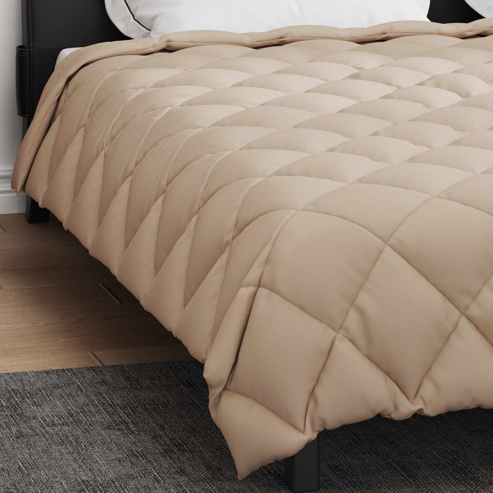 Winterbettdecke Anthrazit 135 x 200 cm Mikrofaser