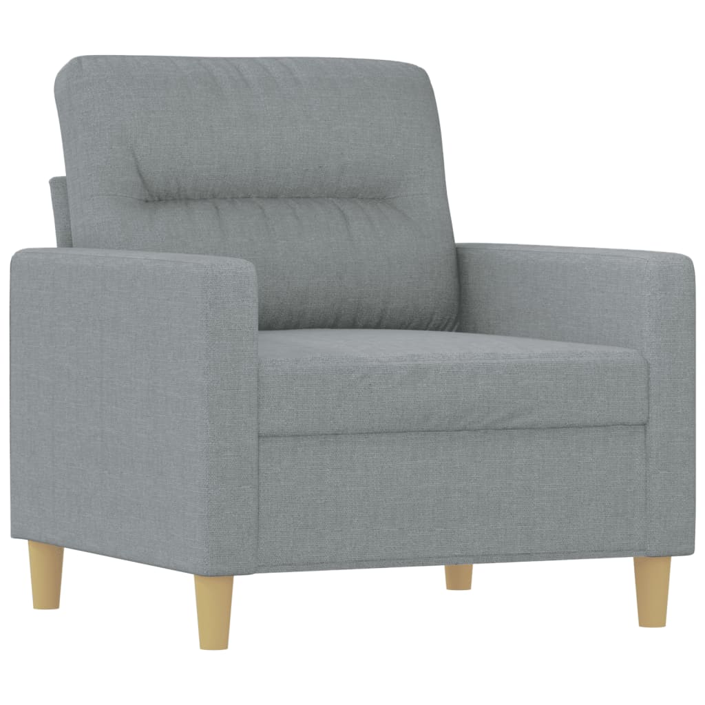 4-tlg. Sofagarnitur mit Kissen Taupe Stoff