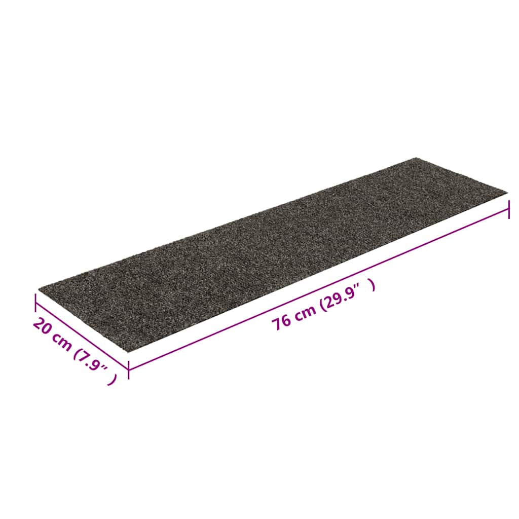 Stufenmatten Selbstklebend 15 Stk. 60x25 cm Hellbraun Rechteckig