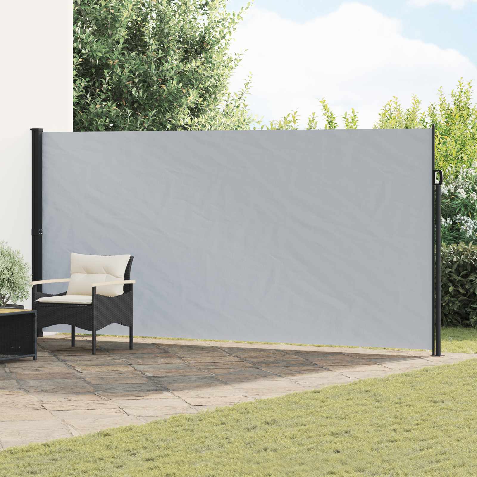 Seitenmarkise Ausziehbar Schwarz 100x300 cm
