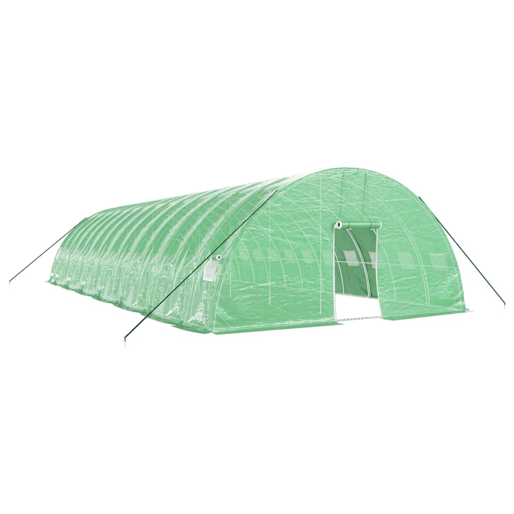 Gewächshaus mit Stahlrahmen Grün 24 m² 6x4x2,85 m