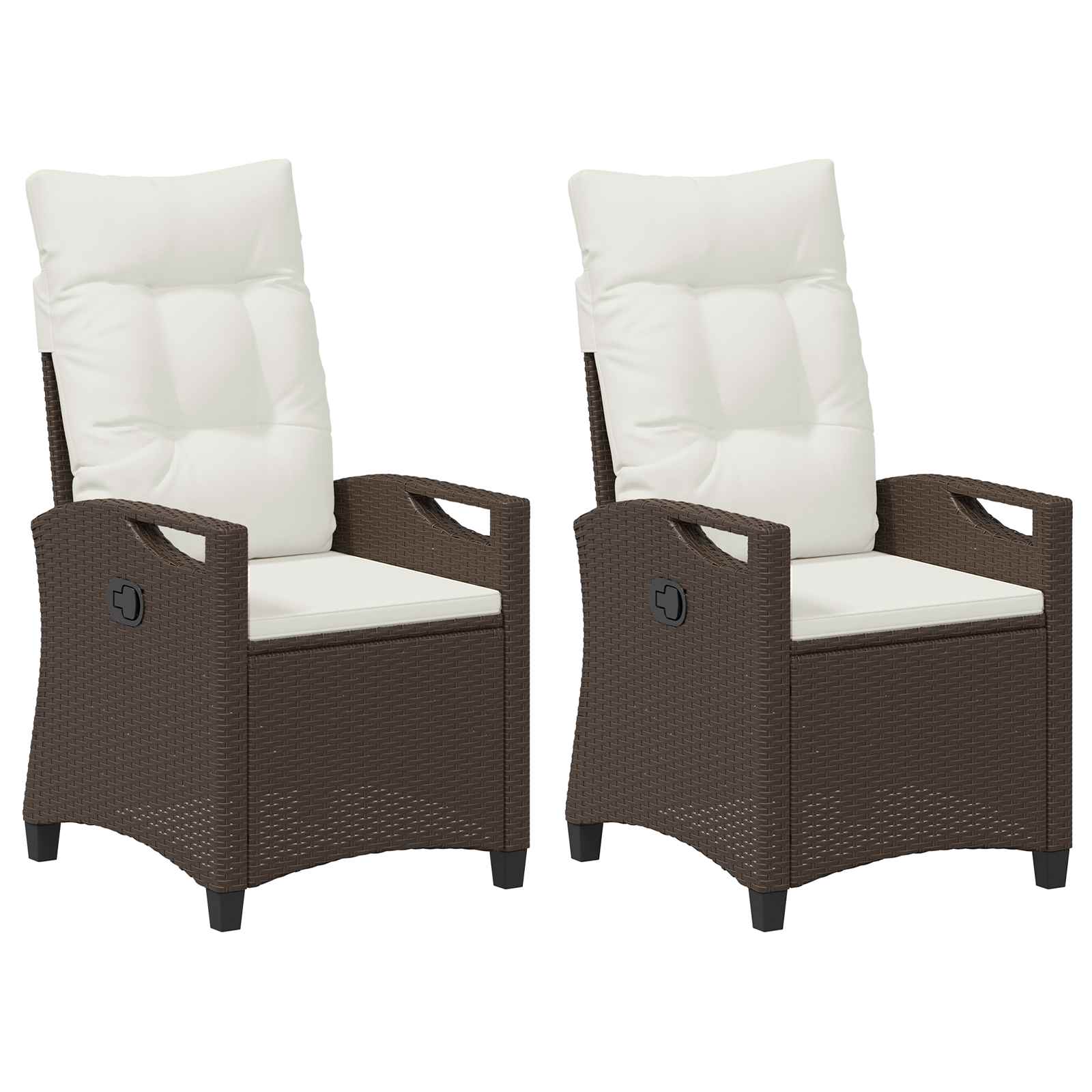Gartenstuhl 2 pcs Schwarz 56 x 64 x 94 cm Stahl und Polyester