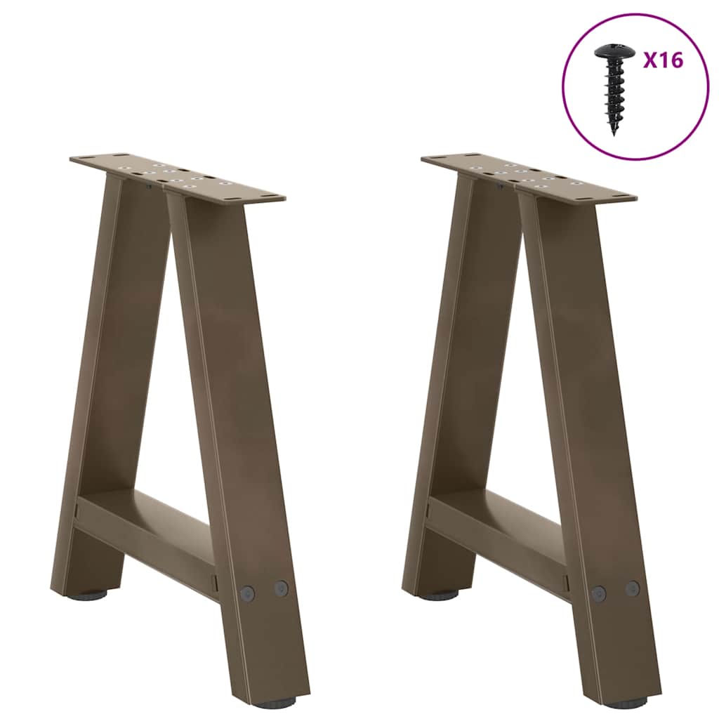 Couchtischbeine A-Form 2 Stk. 30x(30-31) cm Stahl