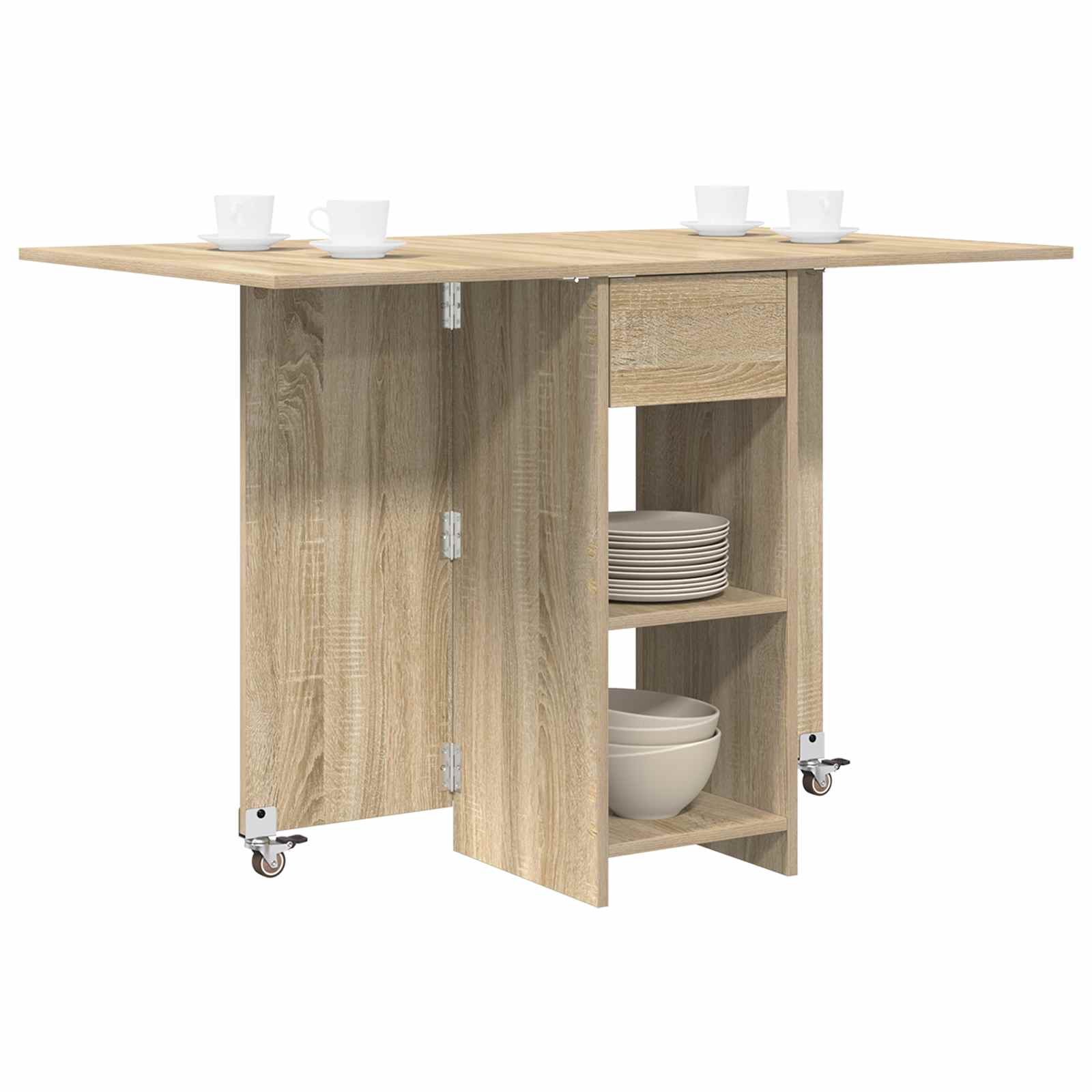 Esstisch 115 x 70 x 75 cm Holzwerkstoff Weiß Rechtwinklig