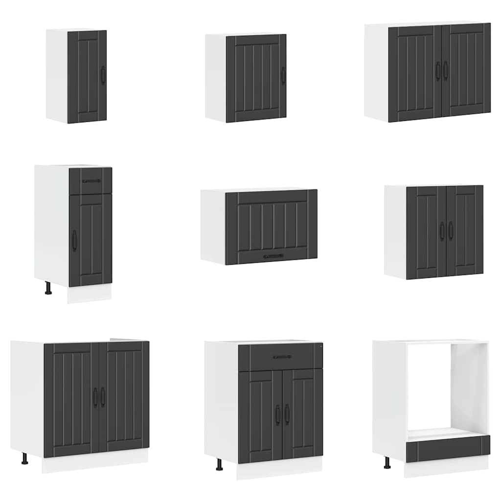 14-tlg. Küchenschrank-Set Lucca Weiß Holzwerkstoff